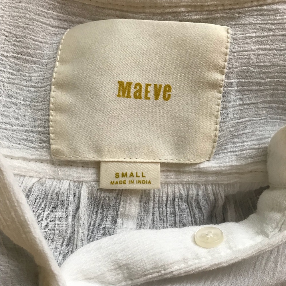Anthropologie Maeve White Peasant Blouse